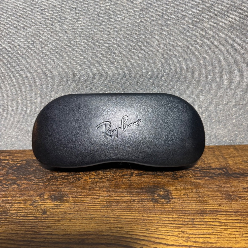 Ray-Ban Sunglasses Case Black Hard Shell Clamshell Eyeglasses Protector